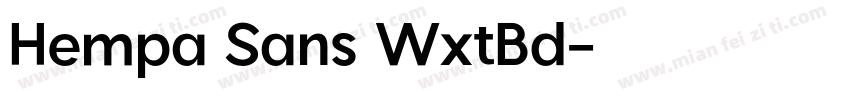 Hempa Sans WxtBd字体转换